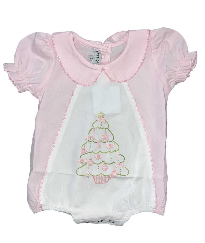 SD Emb Pink Christmas Tree Bubble