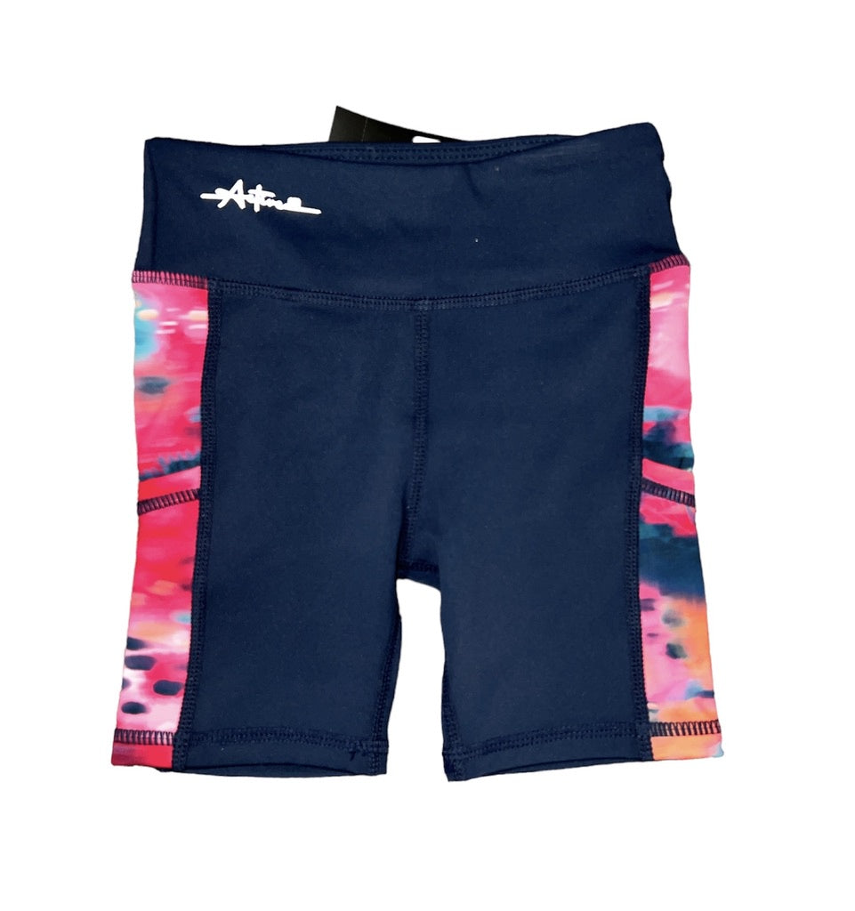 Navy Athletic Biker Shorts
