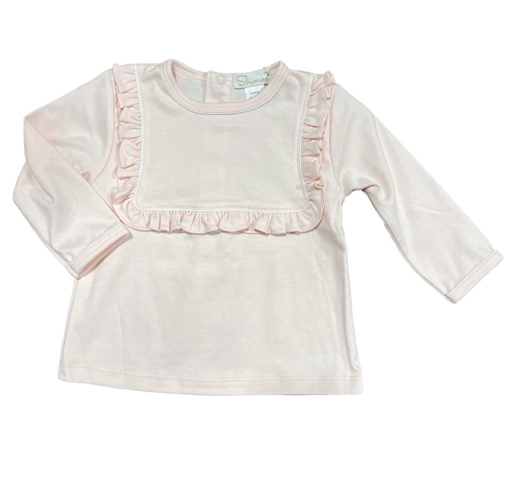 Sweet Girl Pink Shirt w/Ruffle