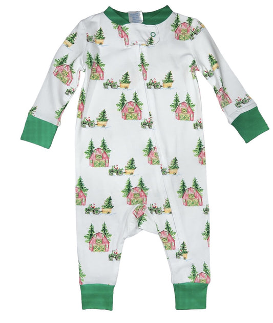 Christmas Tree Farm Romper w/Bum Pocket