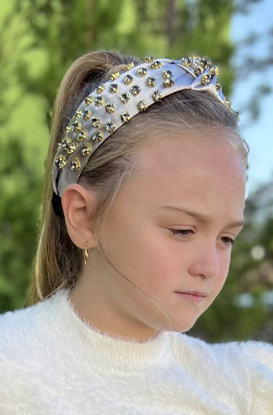 Silver/Grey Stud Headband