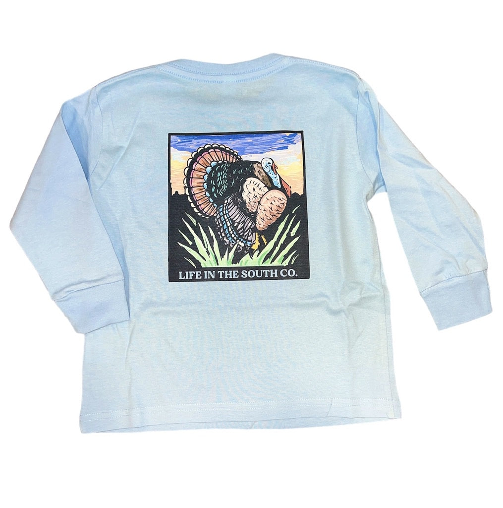 Colorful Turkey Light Blue Tee