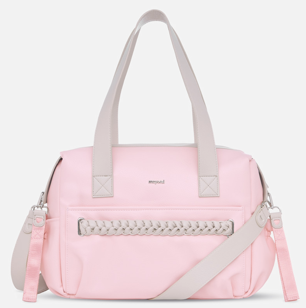 Old Pink Braided Diaper Bag