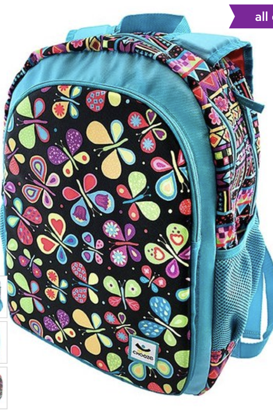 CHOOZE FLORAL/BUTTERFLY REVERSIBLE BACKPACK