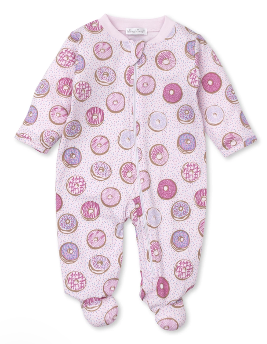 Doughnuts Print Zip Footie