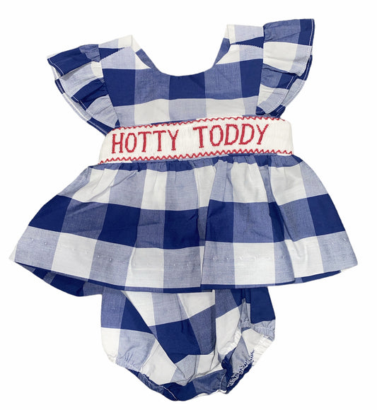 Smocked Hotty Toddy Girls Bloomerset