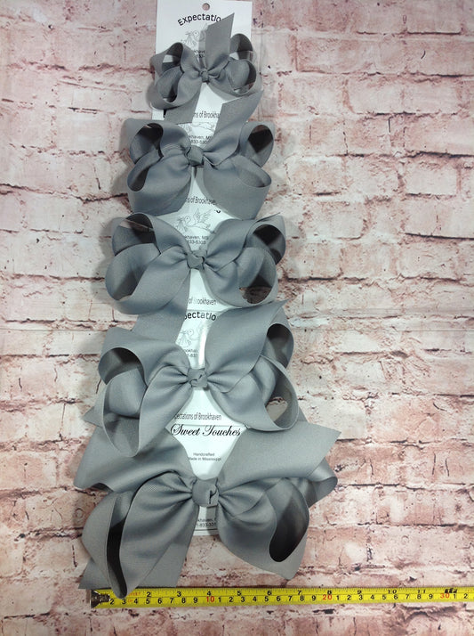 Pewter Hairbow