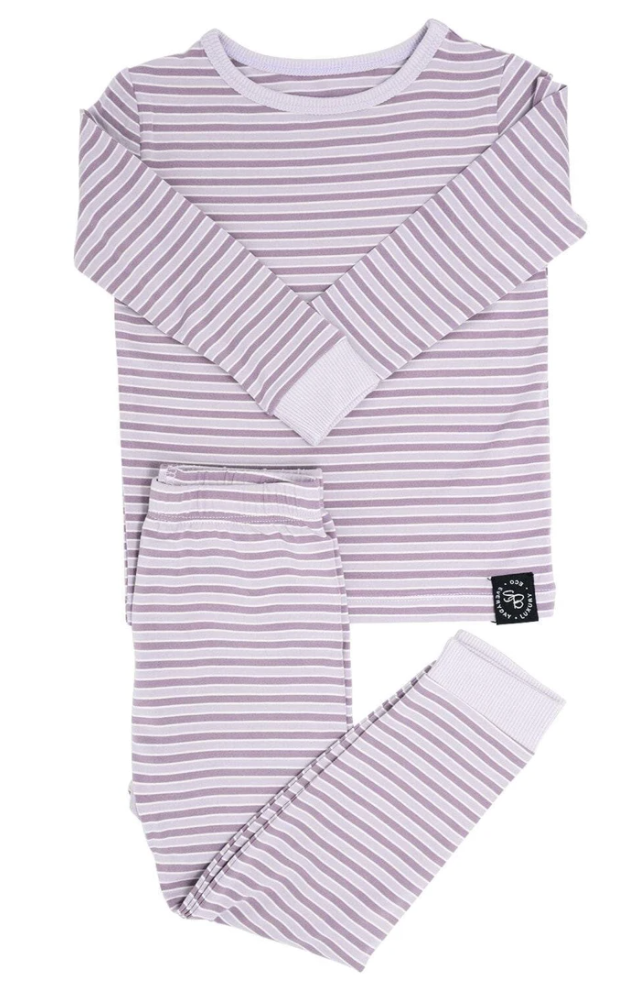 Purple Stripe Kid Pj Set