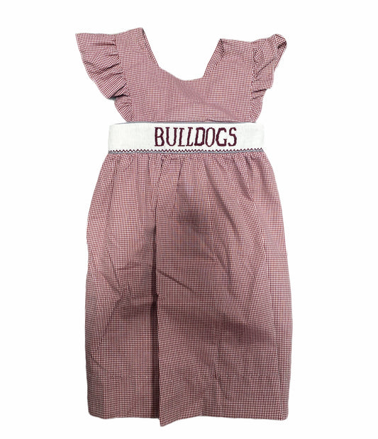 Smocked Bulldogs Dress