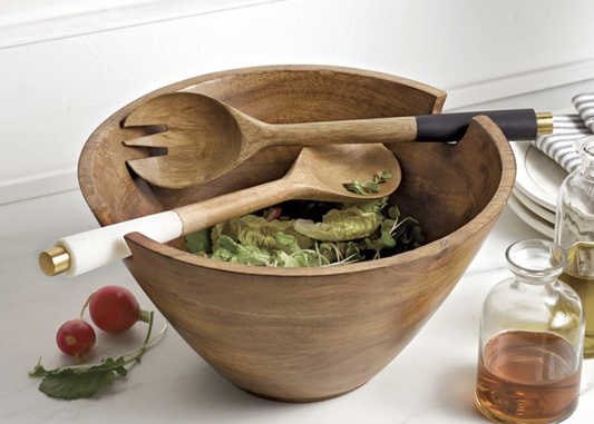 Wood Bowl w/Server SET