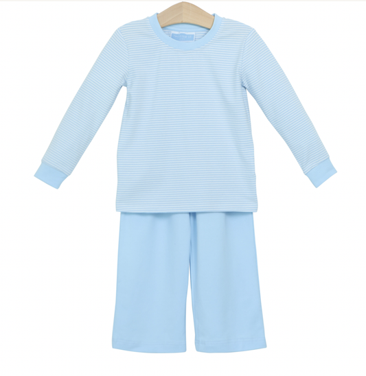 Miller Blue Stripe Long Sleeve Pant Set