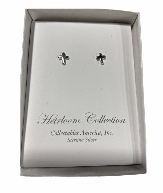 Sterling Silver Cross Infant Earring