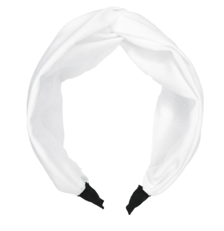 White Linen Headband