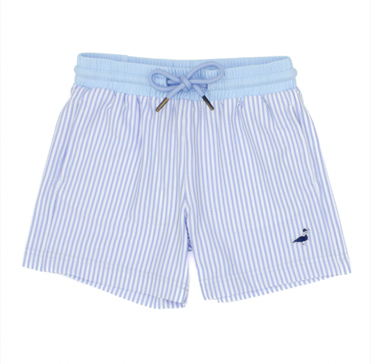 Properly Tied Alex Swim Trunk Blue Seersucker
