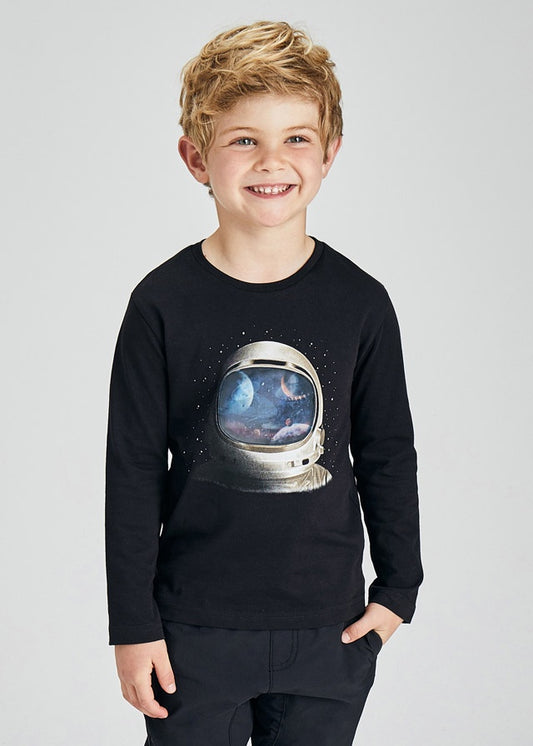 Lenticular Astronaut Helmet Long Sleeve Tee