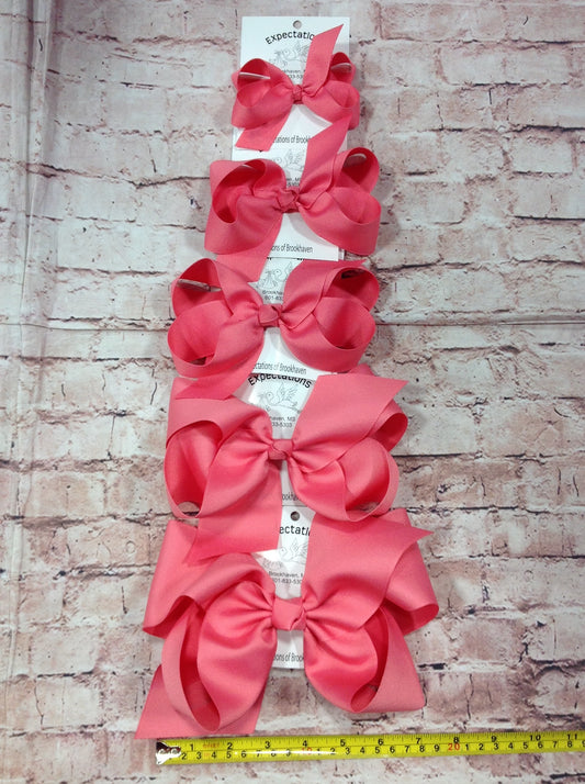 Coral Rose Hairbow