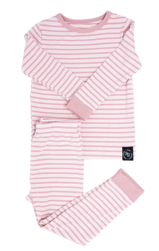 Pink Stripe Kid Pj Set