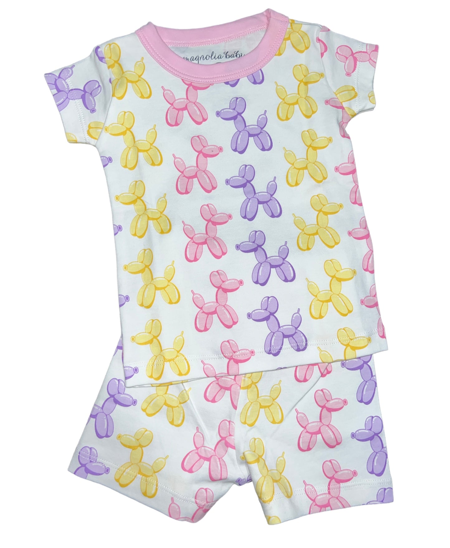 Pink Balloon Dogs Short Pajama Set