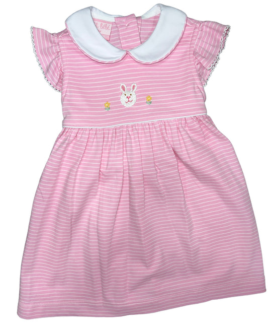 Bunny Pink/White Stripe Knit Dress