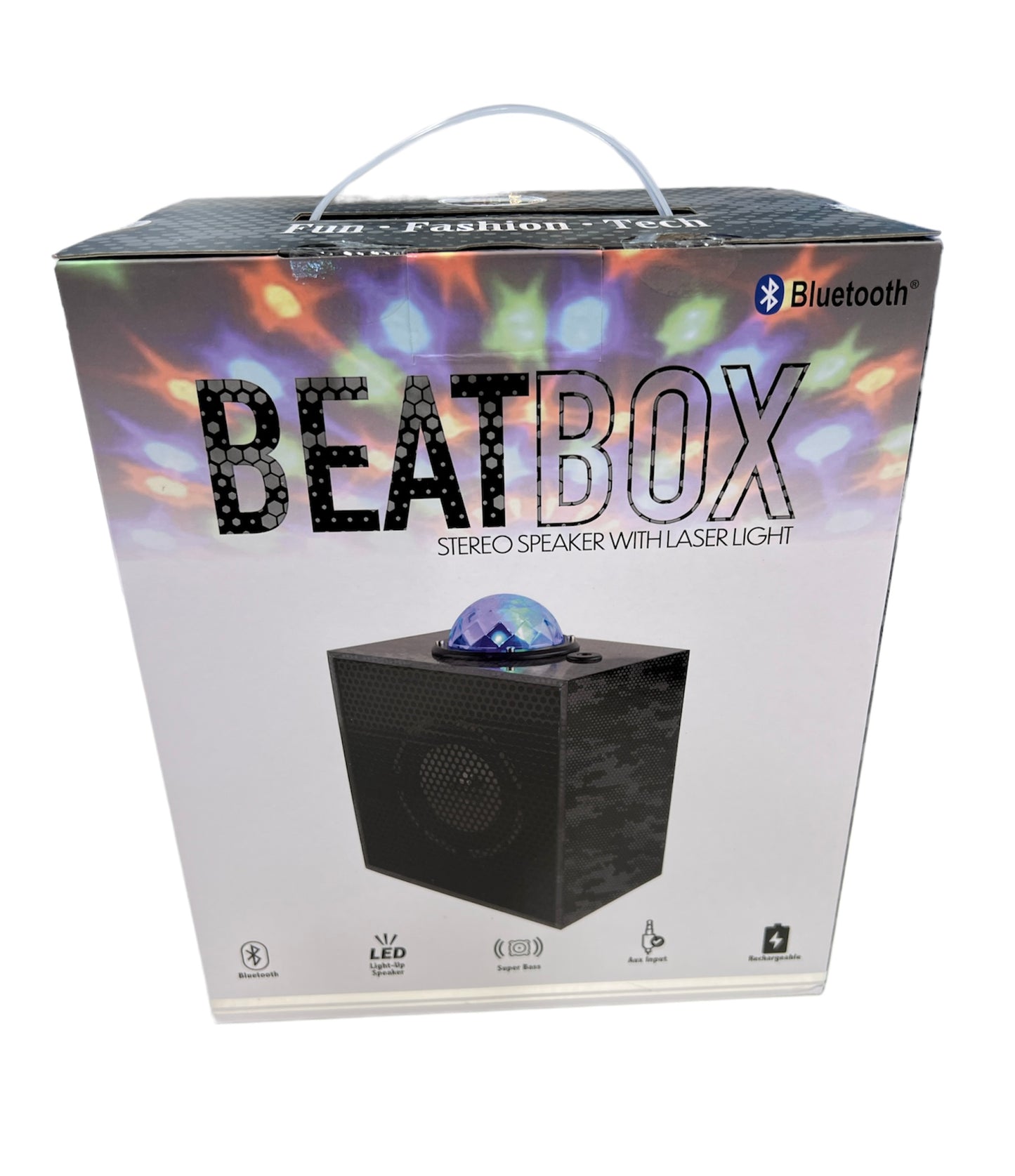 Beatbox Stereo Speaker w/Laser Light Blk Camo