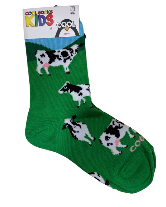 Kids Cow Print Odd Socks