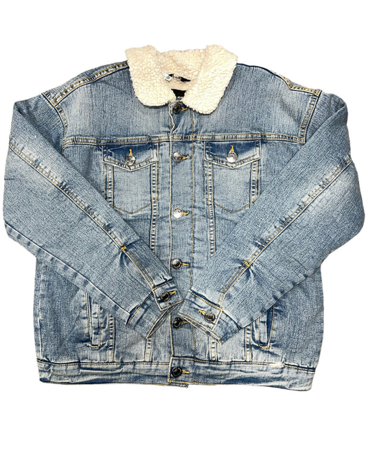 Boys Denim Sherpa Jacket