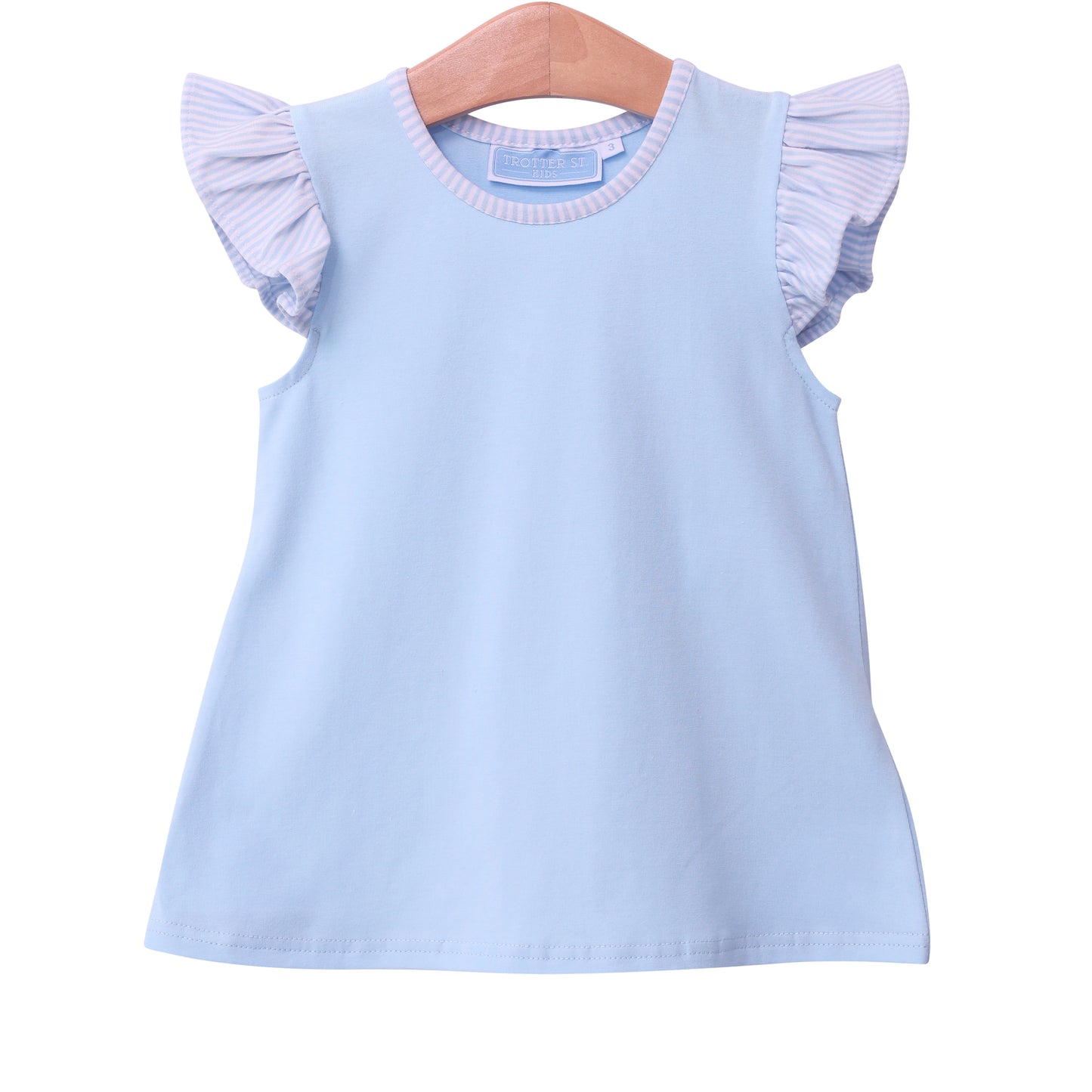 TSK Vivian Flutter Top Suzy Skort Lt Blue Stripe