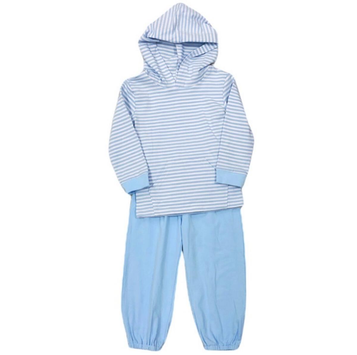 Blue Stripe Hoodie Pant Set