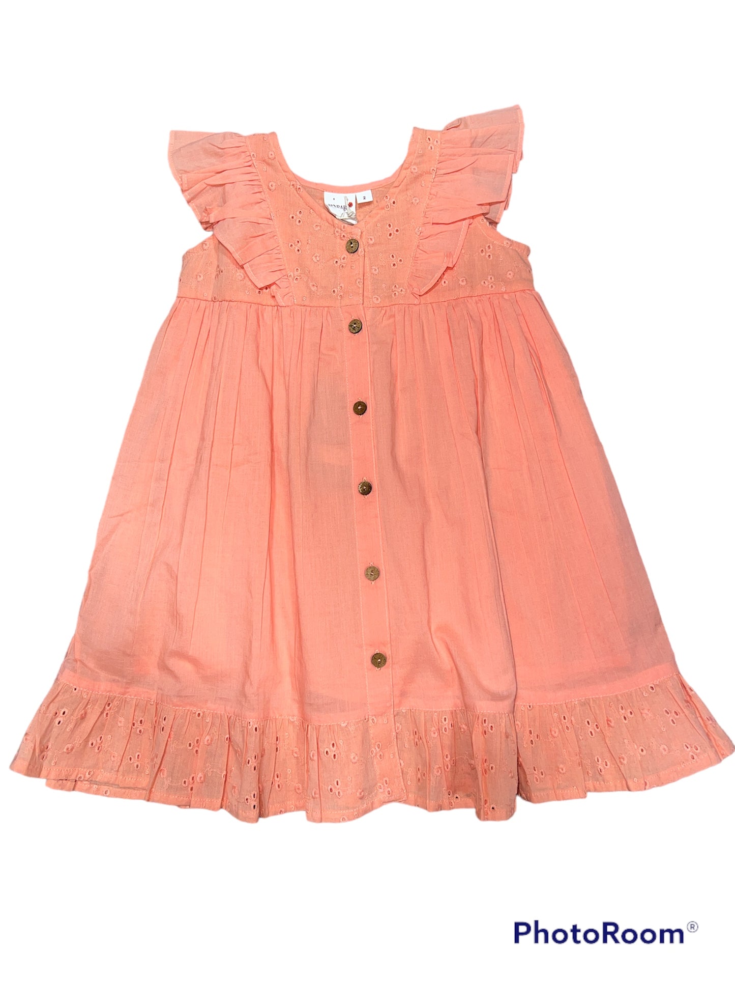 Clementine Ruffle Linen Dress