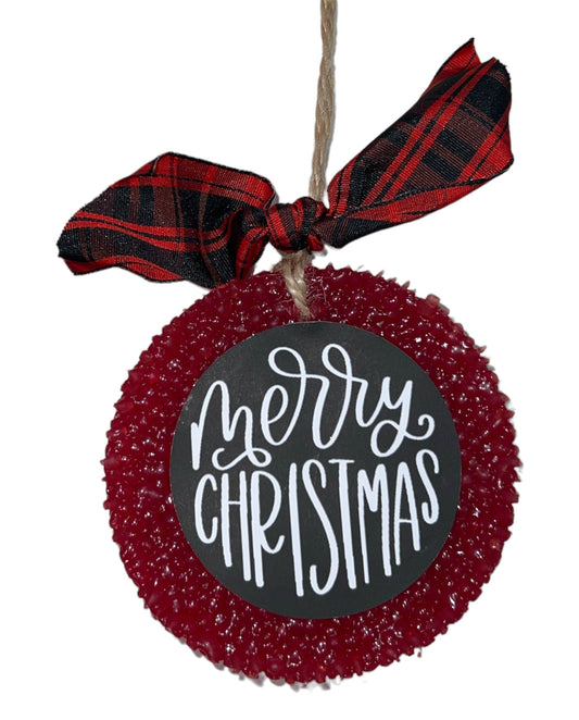 Merry Christmas Premium Freshie W/ Ribbon