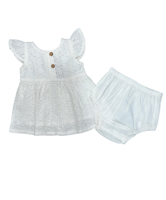 Maribel Cream Bloomer Set