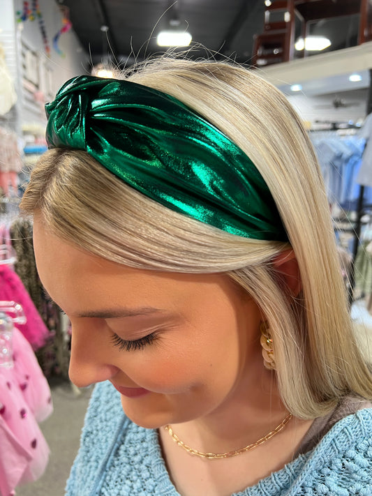 Green Metallic Headband