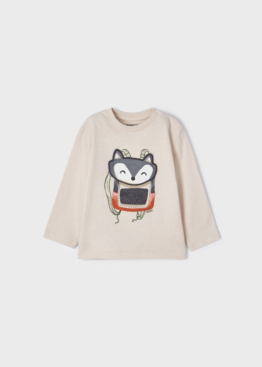 Oatmeal Owl Long Sleeve Tee