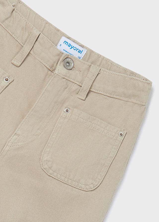 Tan Pocket Flare Jeans